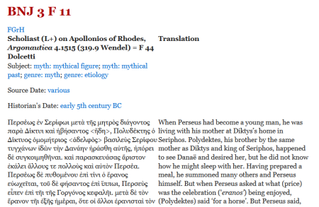 Pherekydes of Athens (3) F 11 - Brill Reference 2014-10-07 13-54-58